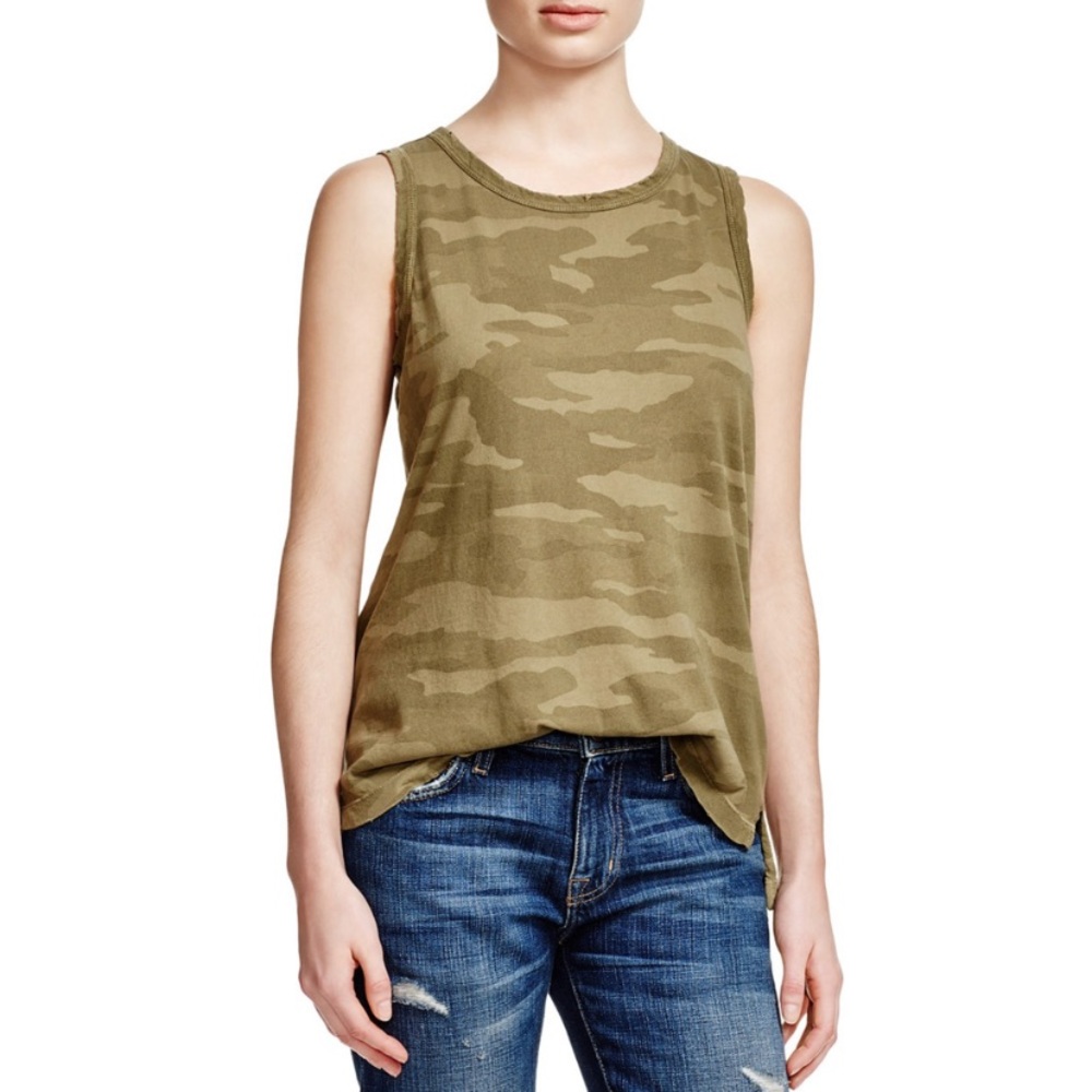 CURRENT / ELLIOTT The Muscle Tee in Army Camo